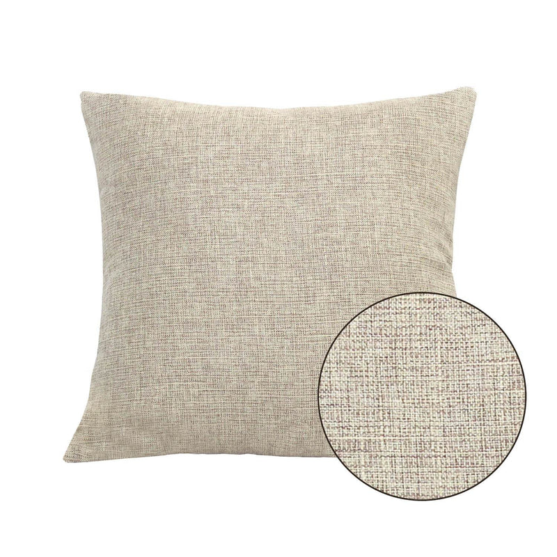 Beige Tweed Square Accent Pillow