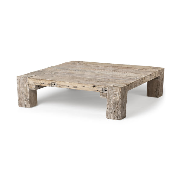 Square Reclaimed Solid Wood Coffee Table